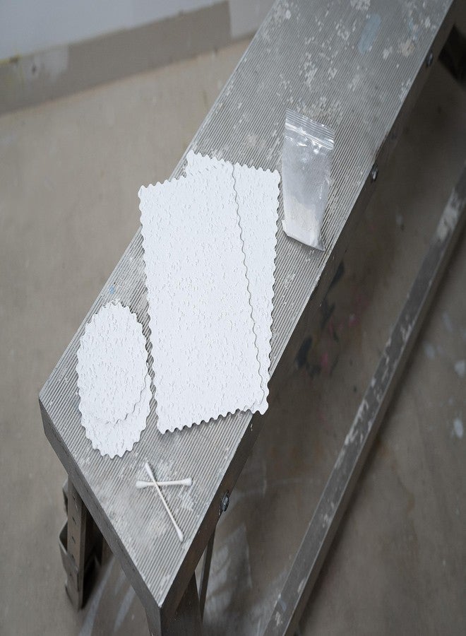 Hyde 09954 Popcorn Ceiling Patch Repair Kit, White, 2 9x6-inch Patches, 2 4-inch Round Patches, 2 Ounces of Joint Compound Drywall Mud, 2 Cotton Swabs - Image 4