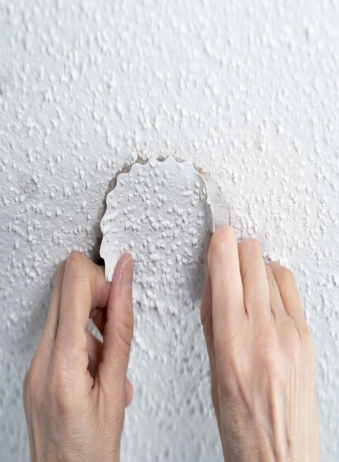 Hyde 09954 Popcorn Ceiling Patch Repair Kit, White, 2 9x6-inch Patches, 2 4-inch Round Patches, 2 Ounces of Joint Compound Drywall Mud, 2 Cotton Swabs - Image 5