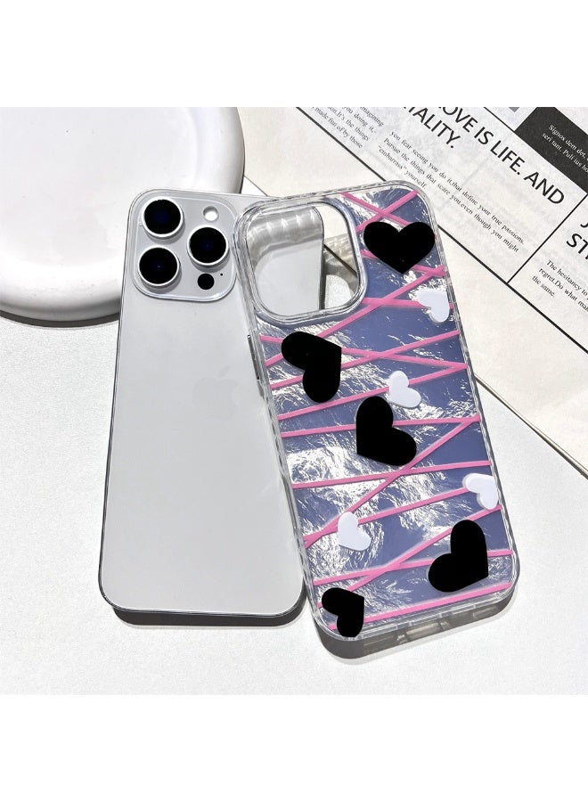 NIBEMINENT Light Luxury Retro Heart Protective TPU Case Cover For iPhone 15 Clear - Image 1