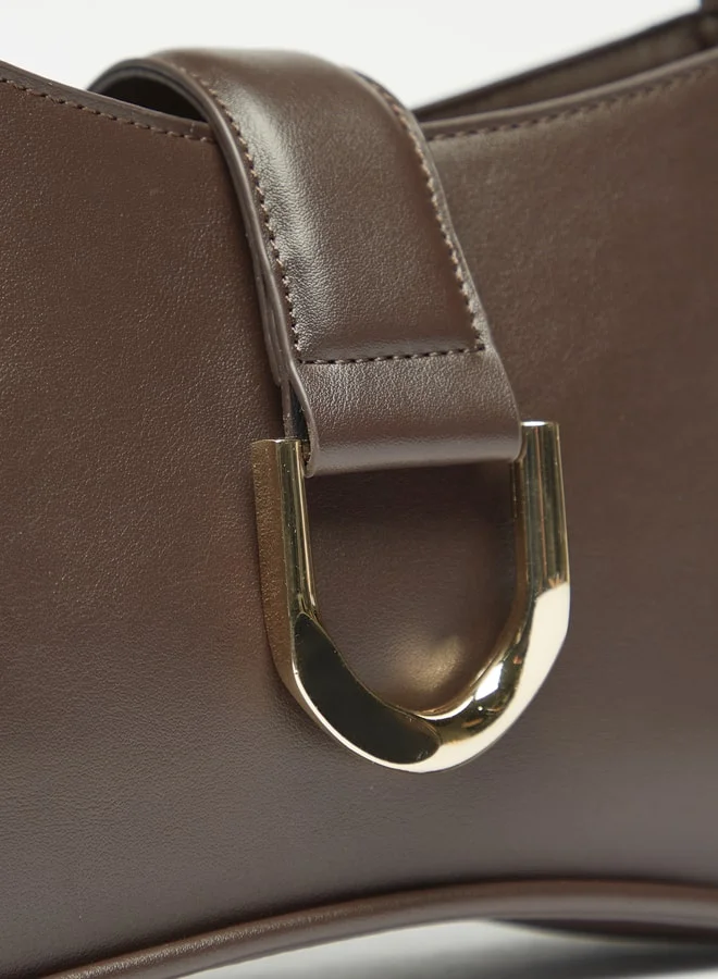 Flora Bella Solid Shoulder Bag with Metallic Accent