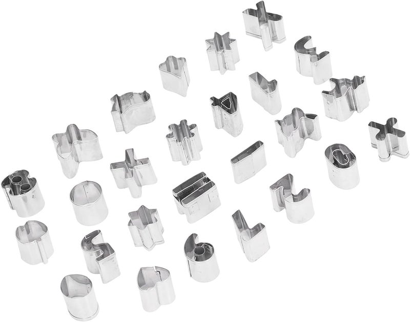 26 Pieces Small Baking Mould Stainless Steel Chocolate Snacks Cake Bread Cookie Number Pattern Mould - Image 3