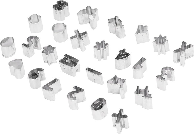 26 Pieces Small Baking Mould Stainless Steel Chocolate Snacks Cake Bread Cookie Number Pattern Mould - Image 4