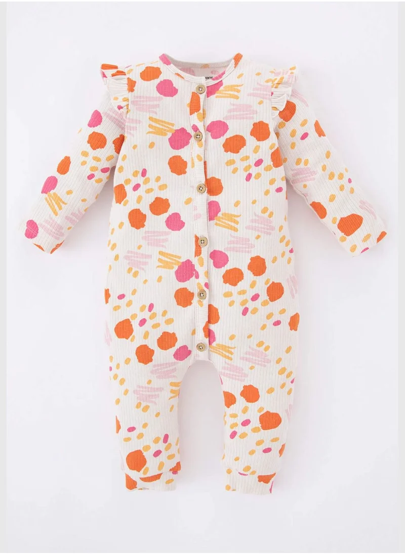 ديفاكتو BabyGirl Bike Neck Knitted Overalls