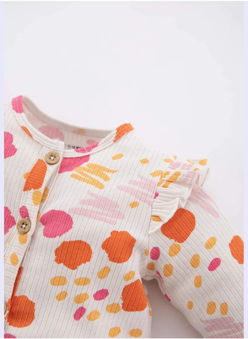 ديفاكتو BabyGirl Bike Neck Knitted Overalls