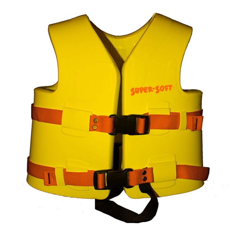 TRC Recreation Super Soft Child Size Small Life Jacket USCG Approved Vinyl Coated Foam Swim Vest for Kids Swimming Pool and Beach Gear, Yellow - Image 4