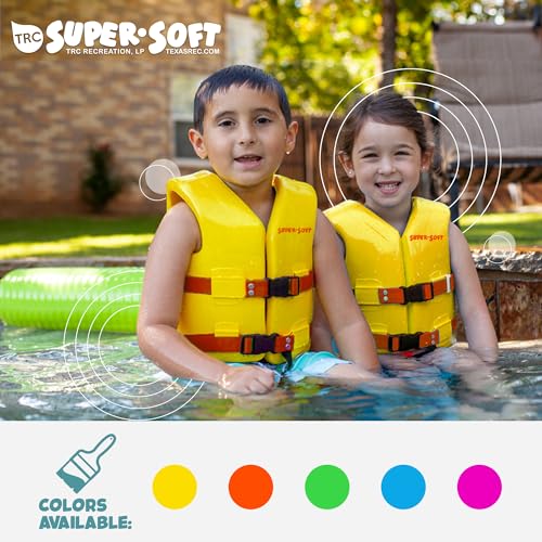 TRC Recreation Super Soft Child Size Small Life Jacket USCG Approved Vinyl Coated Foam Swim Vest for Kids Swimming Pool and Beach Gear, Yellow - Image 5
