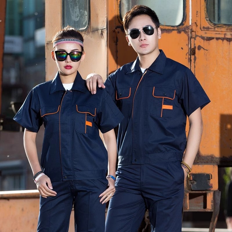 Summer Thin Long-Sleeved Short-Sleeved Overalls Men'S And Women'S Suit Wear-Resistant Dirty-Resistant Construction Site Tooling Factory Clothing Reflective Labor Protection Clothing - Image 3