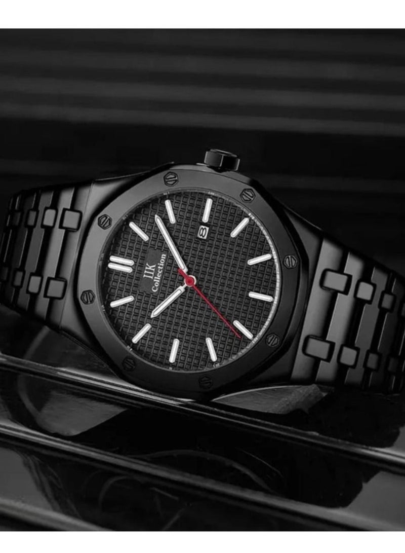 اي اي كيه كوليكشن ساعة يد رجالية من آيكي كوليكشن, سوار أسود مع ميناء أسود - Image 2