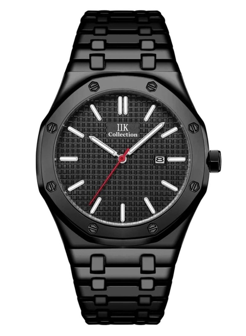 اي اي كيه كوليكشن ساعة يد رجالية من آيكي كوليكشن, سوار أسود مع ميناء أسود - Image 1