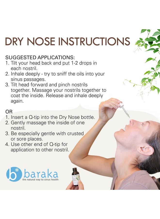 Baraka Dry Nose Nasal Oil – Hydrating Nose Moisturizer for Dry Nasal Passages, Organic Essential Oils (Cardamom, Everlast, German & Roman Chamomile) in Sesame Oil Base, 1-Pack (1-oz Dropper Bottle) - Image 5
