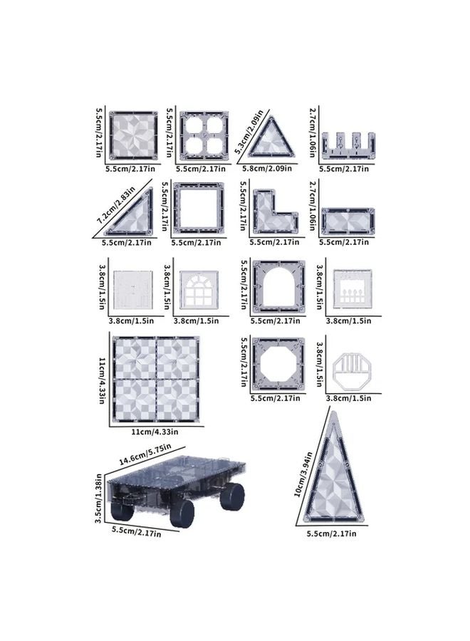 80 Pcs Magnetic Tiles Building Blocks STEM Learning Toys For Children Ice Snow World - Image 3