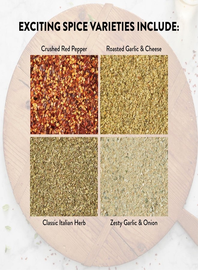 DeLallo 4 Spice Variety Pizza Seasoning Shaker, 3.2 Ounce, with Red Pepper, Garlic, Cheese, Italian Herb - Image 4