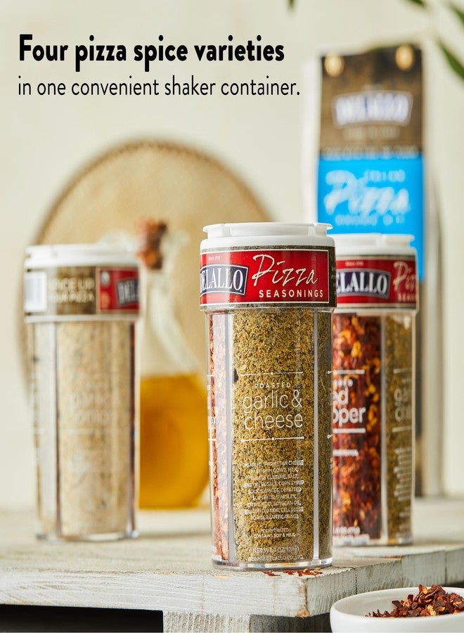 DeLallo 4 Spice Variety Pizza Seasoning Shaker, 3.2 Ounce, with Red Pepper, Garlic, Cheese, Italian Herb - Image 3