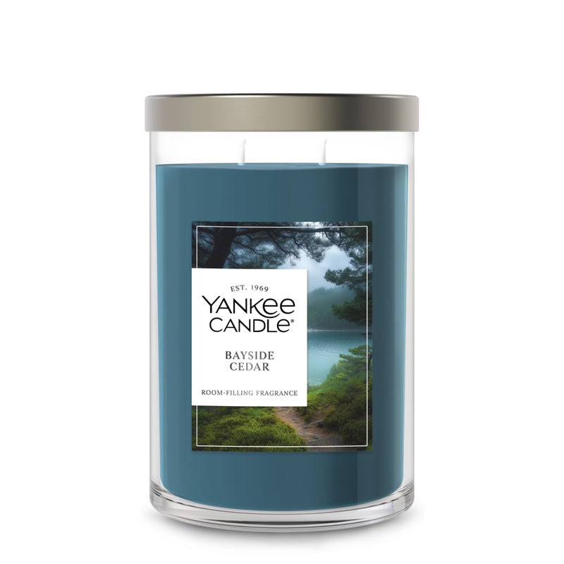 YANKEE CANDLE Yankee Candle Bayside Cedar Scented Signature 20oz Large Tumbler 2Wick Candle Over 60 Hours of Burn Time