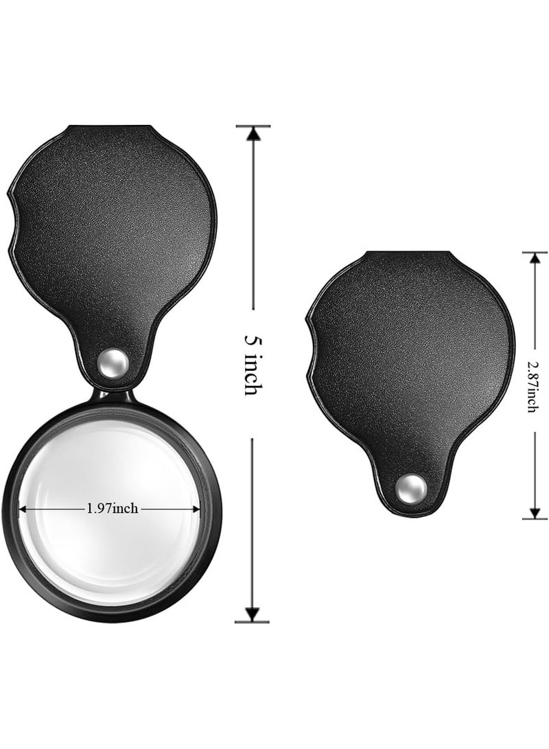 Doumalaguer 10X Folding Pocket Magnifier - Portable Loupe with Swivel Protective Cover for Reading, Jewelry, and Hobbies - Image 4