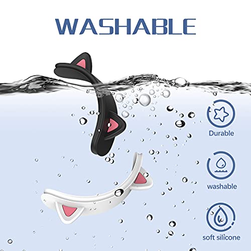 JimysCo WQNIDE Headband Cover for AirPods Max, Cute Cat Ears Design, Soft Silicone, Headphone Headband Protector, Comfort Cushion, Top Padding Compatible with Apple AirPods Max, White - Image 4