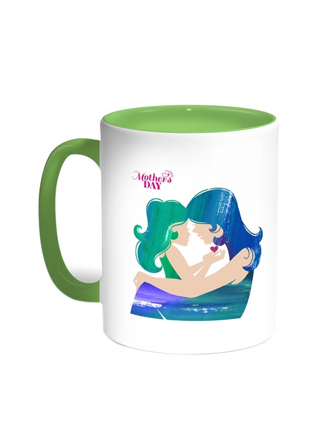 Mothers Day Printed Coffee Mug Green/White 11ounce