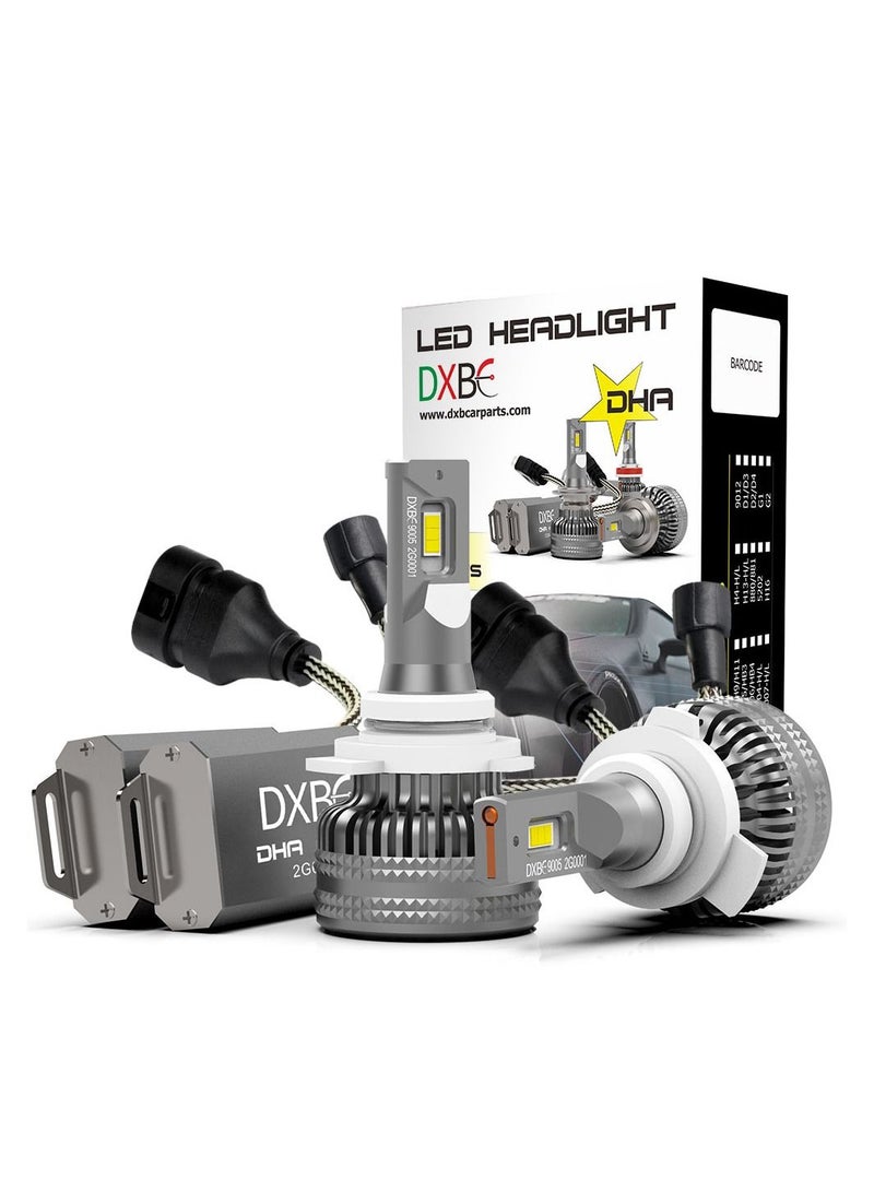 DXB-C 9005/HB3 100W 12.000LM SET 6500K LED Car Headlights 300% Brightness New 6500K Cool White Bulb High Beam and Low Beam - 2 Pcs - Image 1