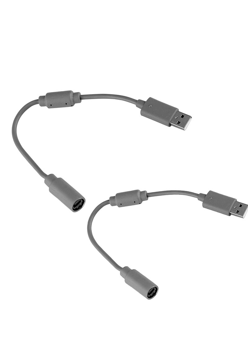 Excefore Breakaway Adapter Cable for Xbox 360, 2 Pack Replacement Dongle USB Breakaway Cables for Microsoft Xbox 360 Wired Controllers - Image 1