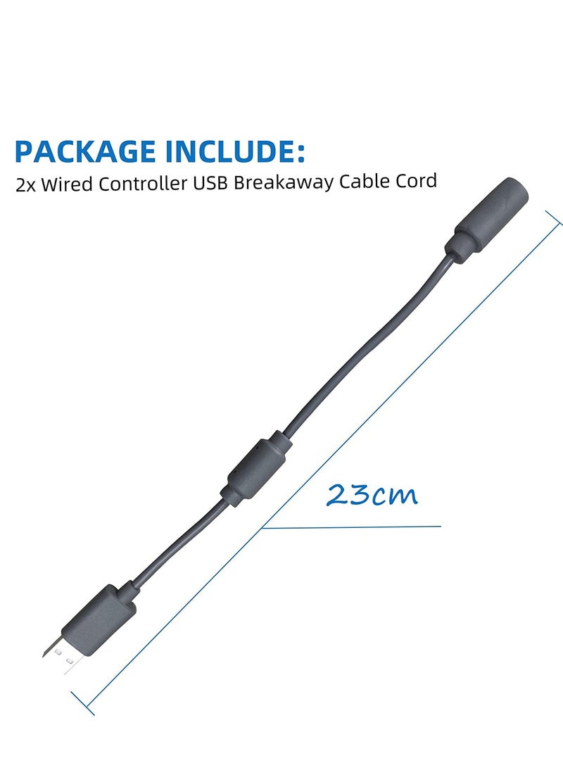 Excefore Breakaway Adapter Cable for Xbox 360, 2 Pack Replacement Dongle USB Breakaway Cables for Microsoft Xbox 360 Wired Controllers - Image 4