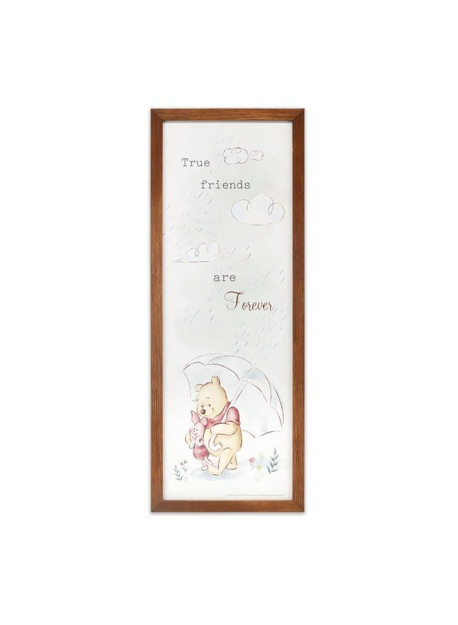 Open Road Brands Disney Winnie the Pooh and Piglet True Friends Are Forever Framed Wood Wall Decor - Large Winnie the Pooh Picture for Kids' Bedroom or Nursery - Image 1