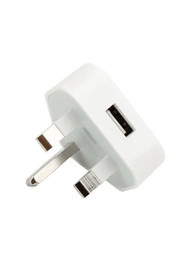 محول شاحن جداري USB أبيض