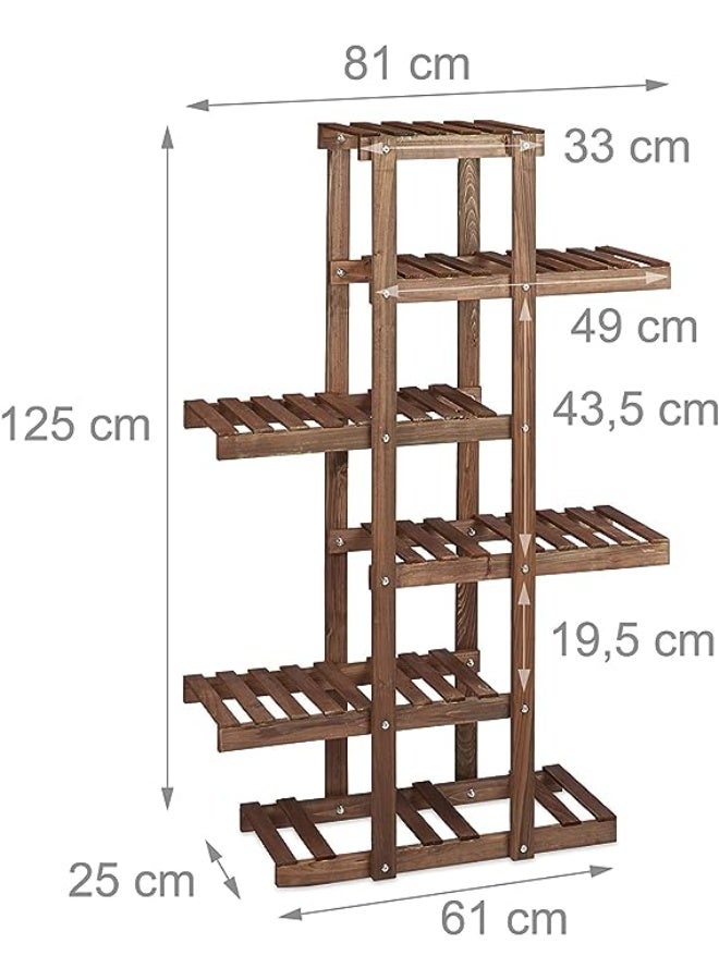 HOME TASTE Indoor And Outdoor Wooden Plant Stand - Elegant Flower Display For Home Decor, Gardening, And Pot Showcase - Premium Quality Wood Rack For Flowers And Plants - Image 2