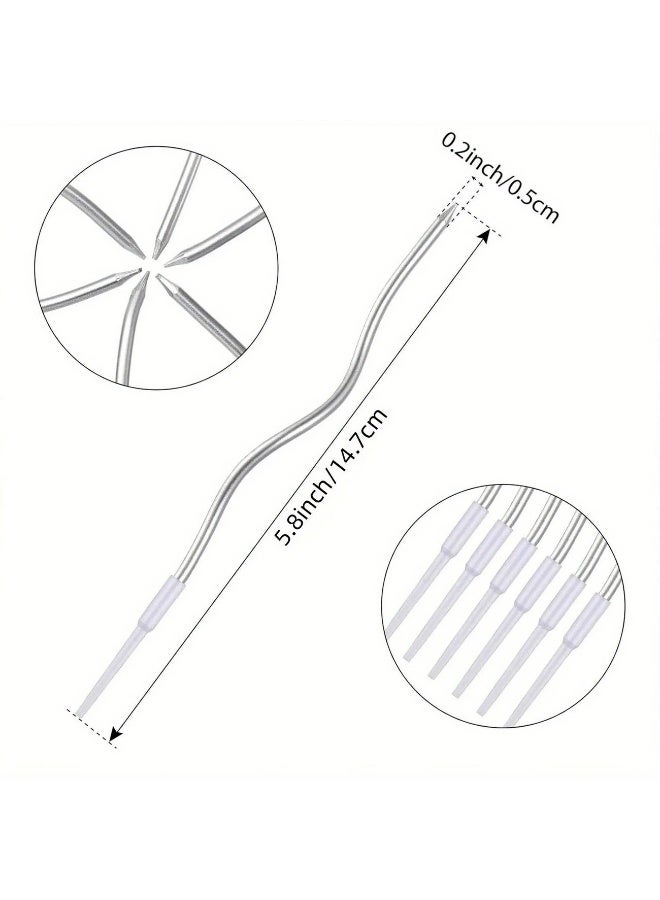 Kandid 6 Pcs Decorative Birthday Candles for Celebrations, Anniversary, Wedding, Romantic Evening (CURLY SILVER) - Image 5