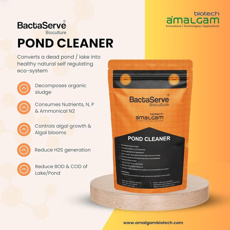 BactaServe - Pond Cleaner, Bacteria for Reducing BOD & COD Levels, Remove Algae from Pond - Image 4