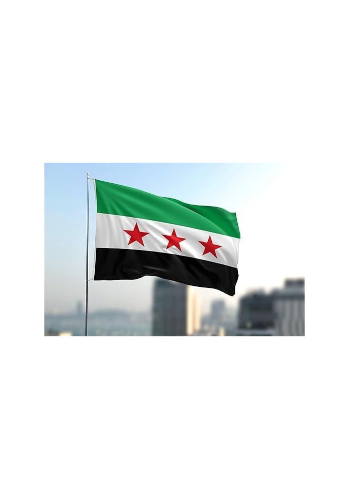 اي ار اس علم الجمهورية العربية السورية (ثلاث نجوم) - 90 × 150 سم - Image 5