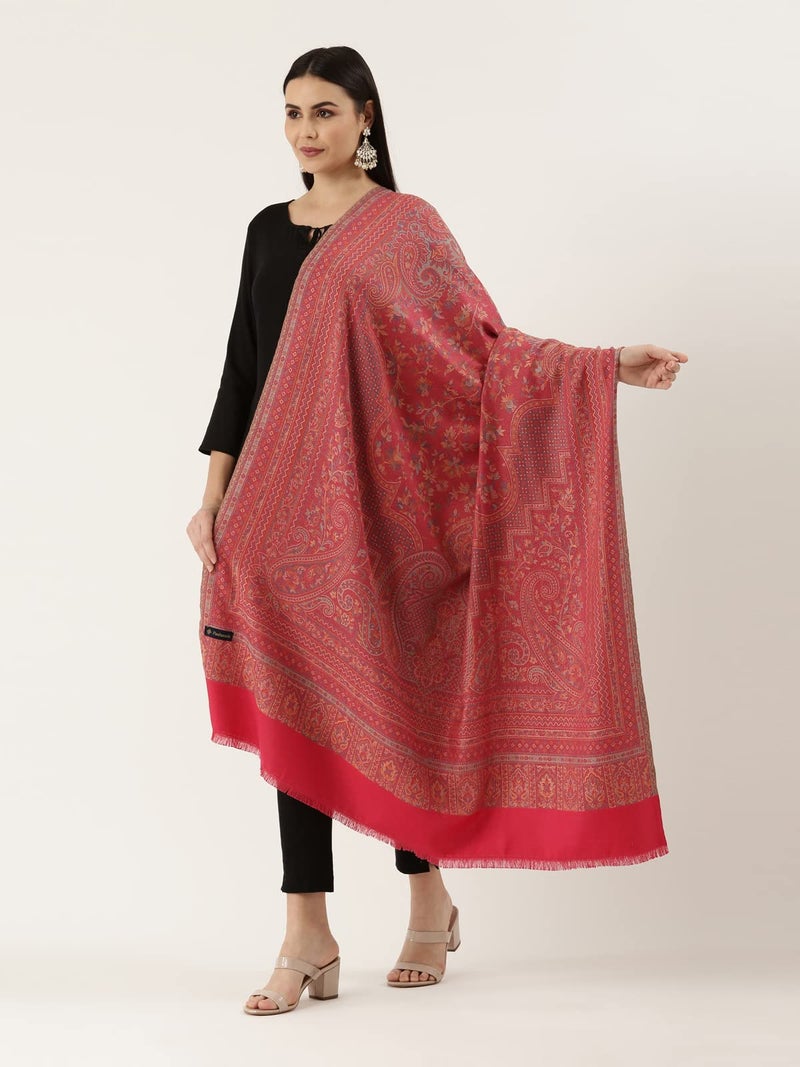 Pashmoda Women Aaraish Kashmiri Royal Paisley Design Jamawar Shawl (Size: 101 X 203 Cms) - Image 2
