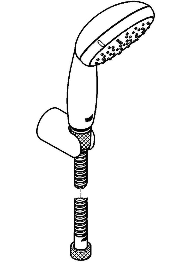 جروهي تجهيزات الاستحمام والحمام من جروهي، دش يدوي بثلاثة أوضاع للرش وحامل جداري - مجموعة تمبيستا 100، 27803 - Image 4