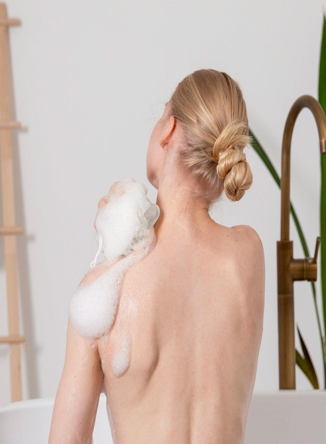 AojSup 6 Pack Soap Bar Loofah, 2 in 1 Loofah Washcloth Combo, Bath Sponge with Drawstring, That Holds Bar Soap for Cleansing and Smooth Skin (6 Colors, 6.7 x 6.7 Inch) - Image 5