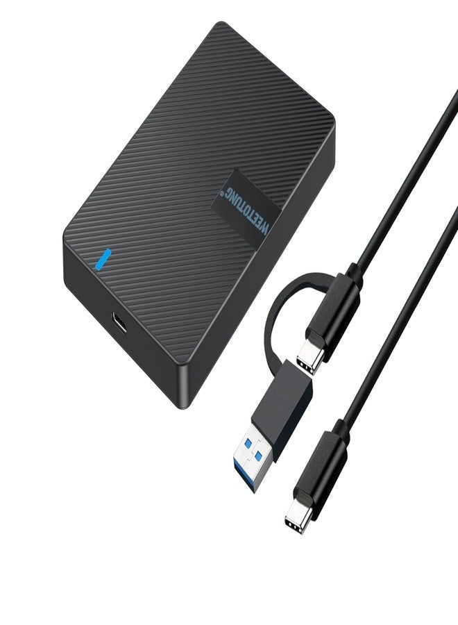 WEETOTUNG USB-C External Hard Drive Enclosure 2.5'' HDD SSD for sata - WEETOTUNG 6Gbps Tool-Free Case Compatible with UASP Drive - for 7mm 9.5mm Drive with MacBook WD Seagate PlayStation - Image 1