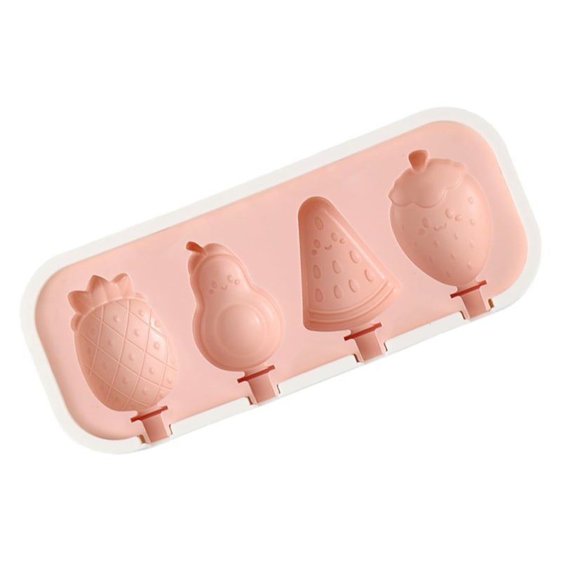 BAKING SET Creative Candy Theme Non-Stick Silicone Ice Cream Molds with 6 Reusable Sticks BPA Free Easy Release DIY Shapes Kulfi Popsicle Dessert Mould Ice Cream Pop Maker (1 Tray Animal) - Image 1