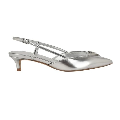 Guess Women's JESSON Pump, Silver 040, 8 - Image 5