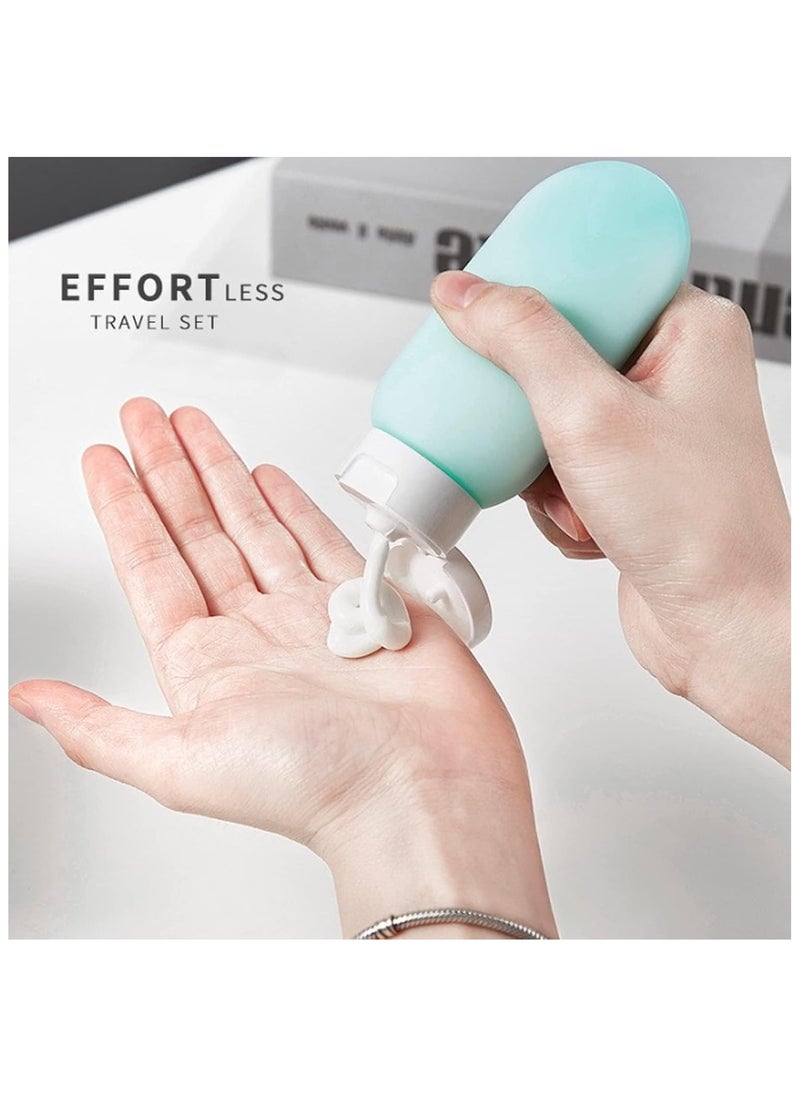 Travel Bottles for Toiletries 11 PCS, Plastic Travel Size Refillable Containers for Liquid Shampoo, Lotion, Cream, Dispenser Accessories Kit, Leak Proof