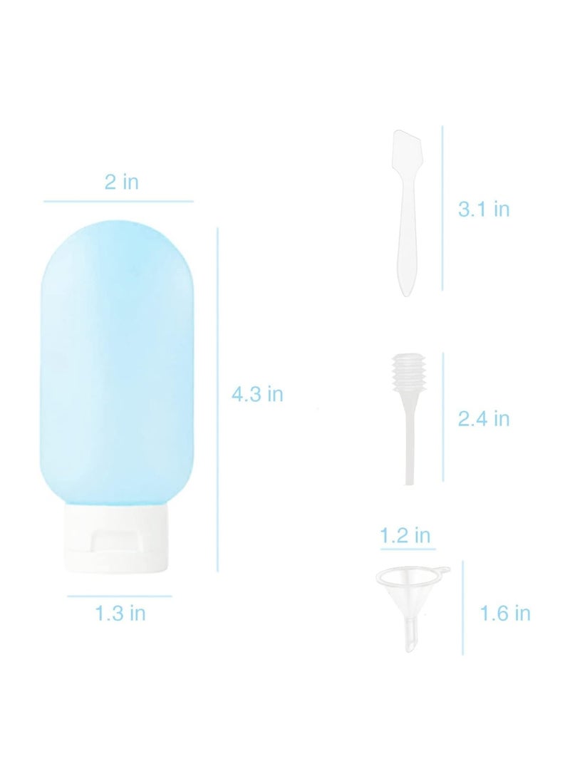 Travel Bottles for Toiletries 11 PCS, Plastic Travel Size Refillable Containers for Liquid Shampoo, Lotion, Cream, Dispenser Accessories Kit, Leak Proof