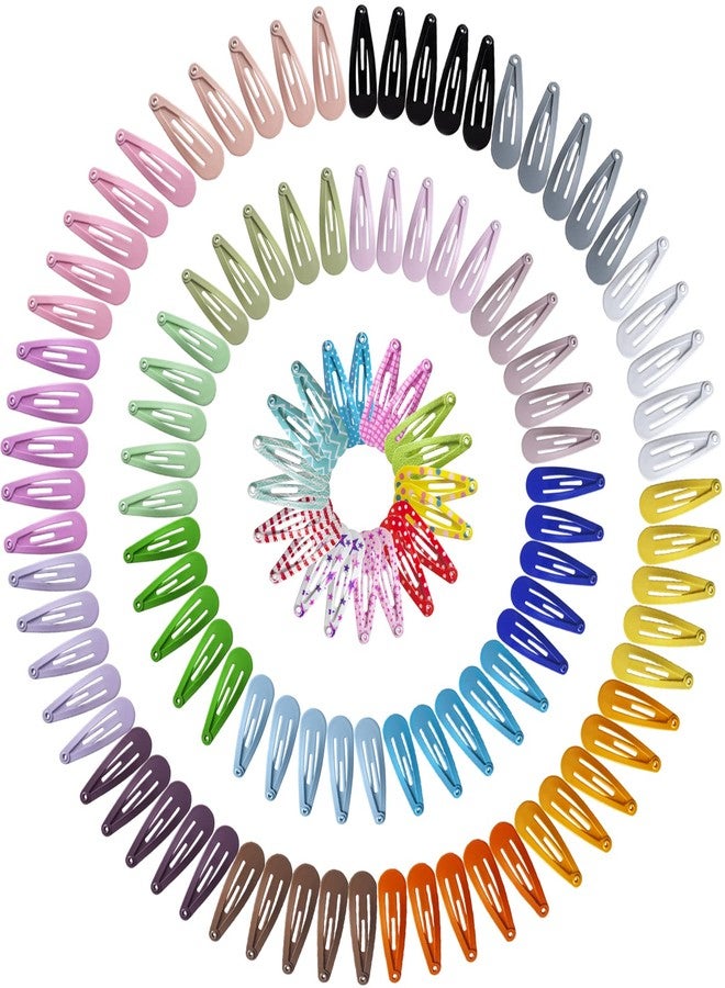 SLYFTE Premium Snap Mini Hair Clips, 120PCS Kids Barrettes Metal Non Slip Hair Bow Clips for Girls Toddlers Hair Accessories(1.2 Inch 30 colors) - Image 1