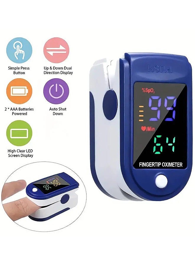 HS Pulse Fingertip Oximeter, Finger Pulse Oximeter, Digital Fingertip Pulse Oximeter, Finger Pulse Oximeter And LED Display, Pulse Oximeter Fingertip, Accurate Fast Reading Oxygen Meter For Adult Child - Image 2