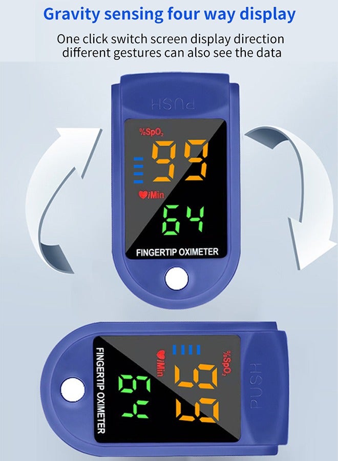 HS Pulse Fingertip Oximeter, Finger Pulse Oximeter, Digital Fingertip Pulse Oximeter, Finger Pulse Oximeter And LED Display, Pulse Oximeter Fingertip, Accurate Fast Reading Oxygen Meter For Adult Child - Image 5
