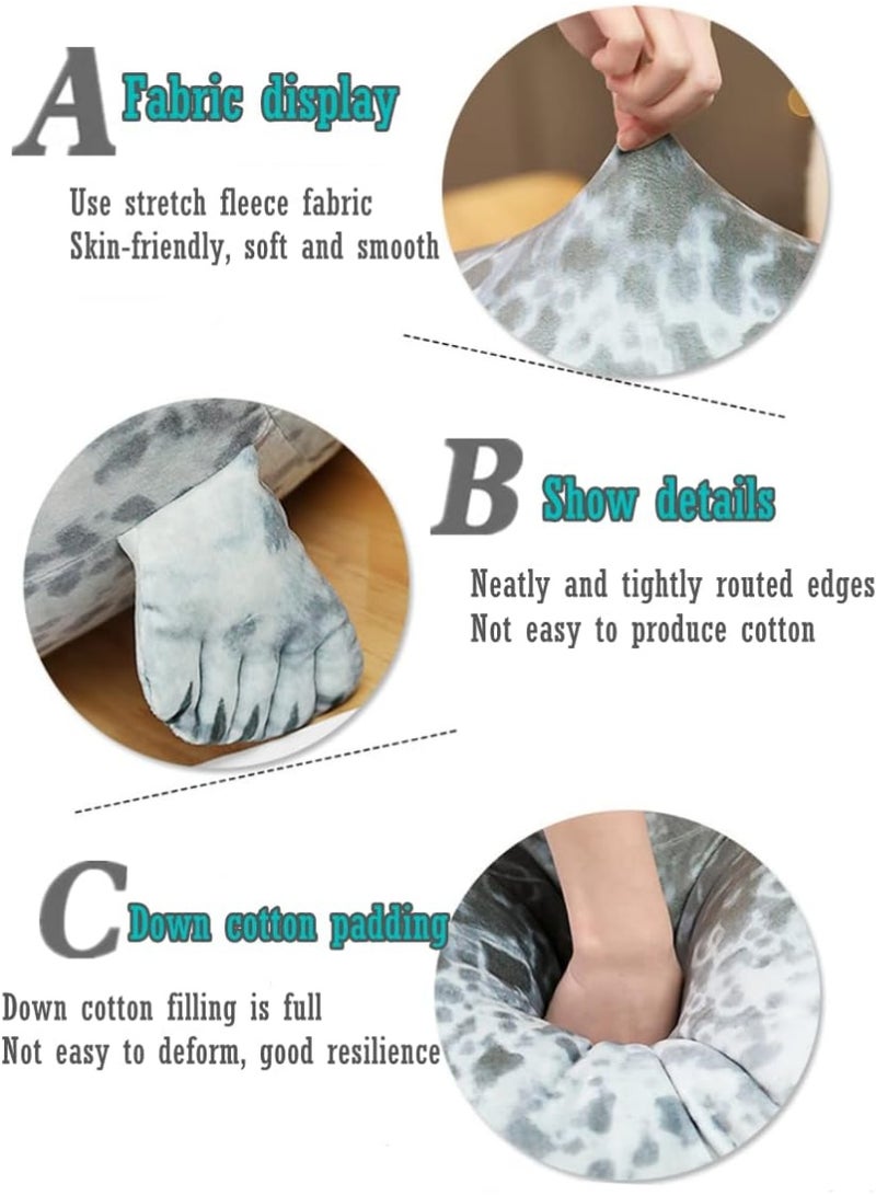 تونيز وسادة NatureMan Chubby Spotted Seal المحشوة من القطن على شكل حيوان بحري لطيف (صغير) - Image 3