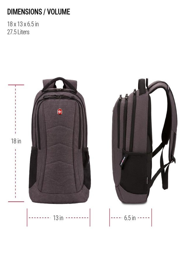 سويس جير حقيبة ظهر للكمبيوتر المحمول SwissGear 5668، لون رمادي داكن، 18.25 بوصة، حقيبة ظهر للكمبيوتر المحمول 5668 - Image 5