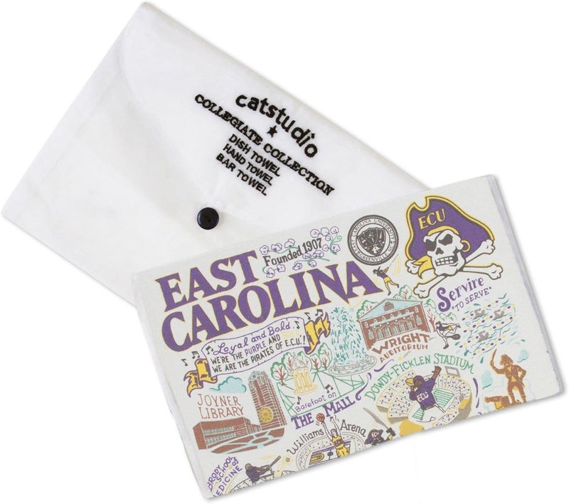 Catstudio Dish Towel, East Carolina University Pirates Hand Towel - Collegiate Kitchen Towels for ECU Fans - Perfect Graduation Gift, Gift for Parents, Students and Alums - Image 2