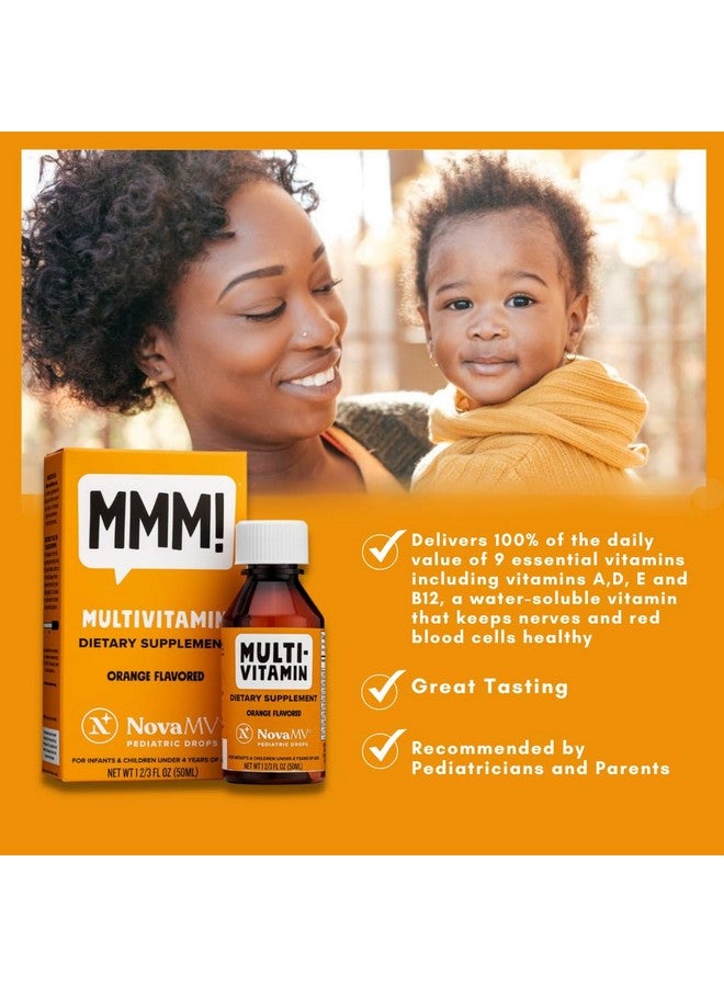 NovaFerrum MMM | Multivitamin for Kids, Infants and Toddlers | Vitamin C, D3, E | Gluten Free Certified | Sugar Free | No Artificial Colors | Ages 4 & Under | Orange Flavored | 2 Fl Oz (50 mL) - Image 4
