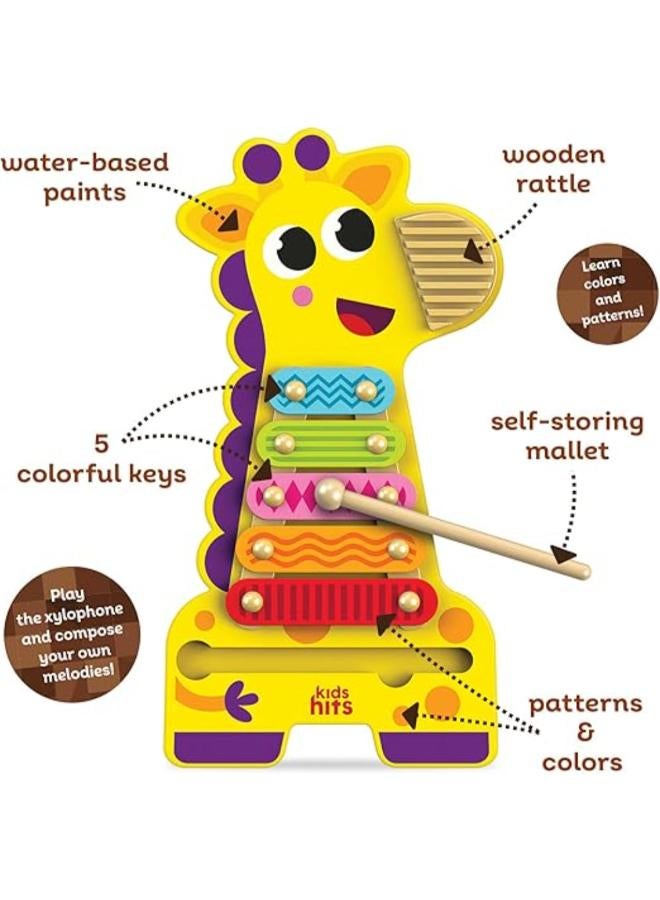 Kids Hits Wooden Giraffe Xylophone - Image 3