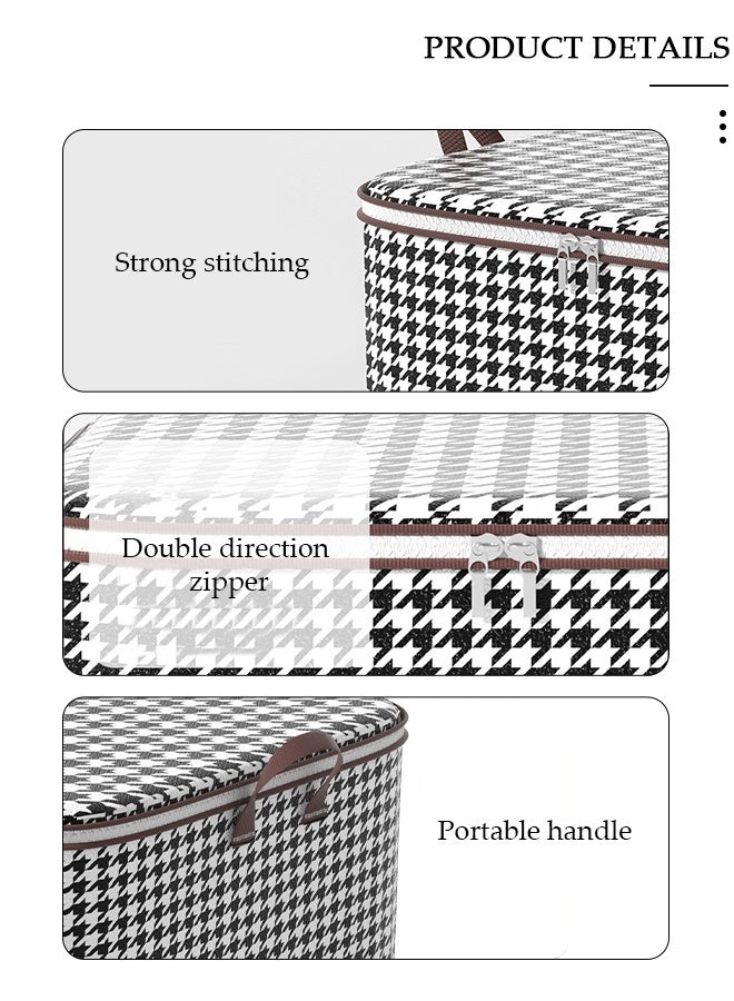 DUNISO 3PCS Wardrobe Clothes Organizer with Portable Handle Dust Cover Large Capacity Closet Storage Organizer for Clothes Jeans Washable Closet Storage Boxes Cube Storage Bin for Home Bedroom Office - Image 5