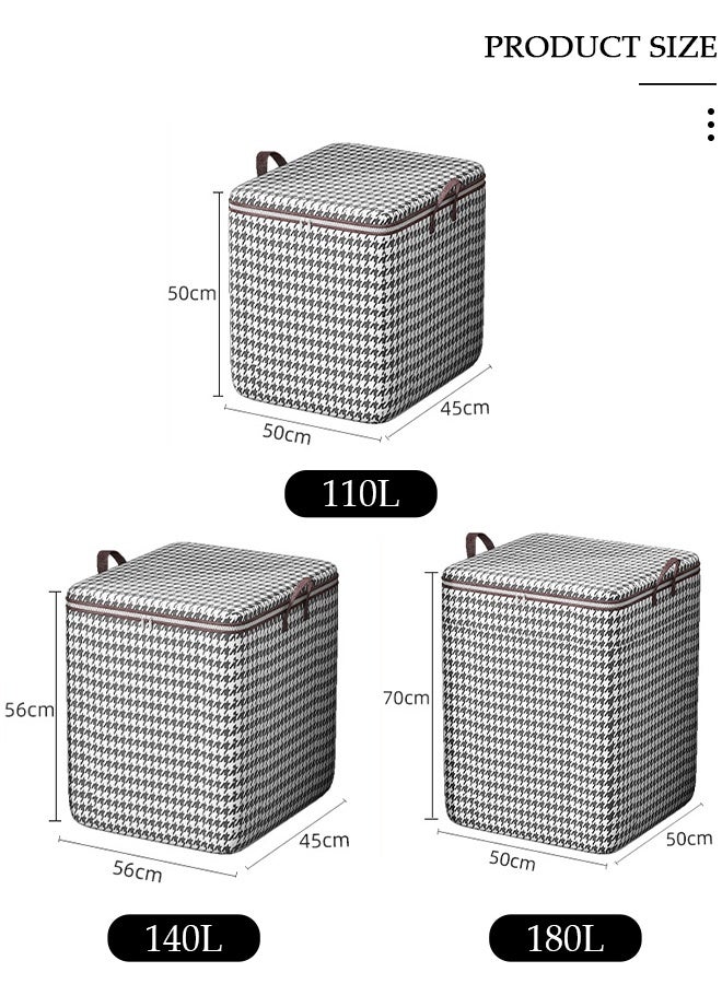 DUNISO 3PCS Wardrobe Clothes Organizer with Portable Handle Dust Cover Large Capacity Closet Storage Organizer for Clothes Jeans Washable Closet Storage Boxes Cube Storage Bin for Home Bedroom Office - Image 4