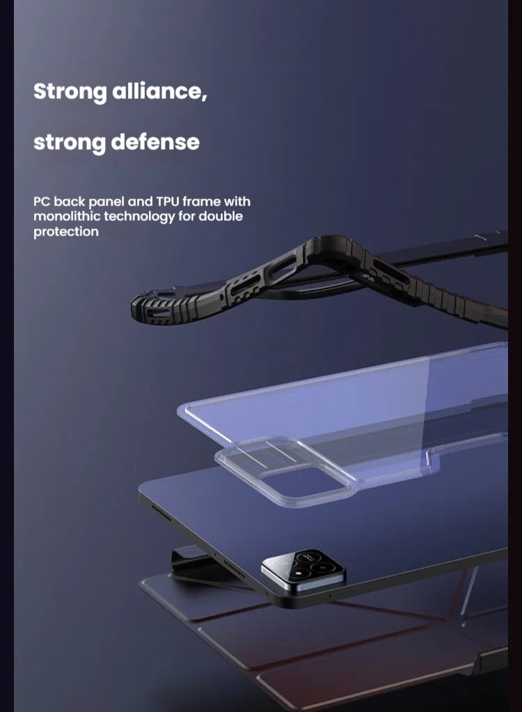 General Suitable for Xiaomi Pad 7 Pro Tablet Case, lens sliding cover welding armour models, with multi-angle folding function, protection and convenient experience at the same time  - Image 5