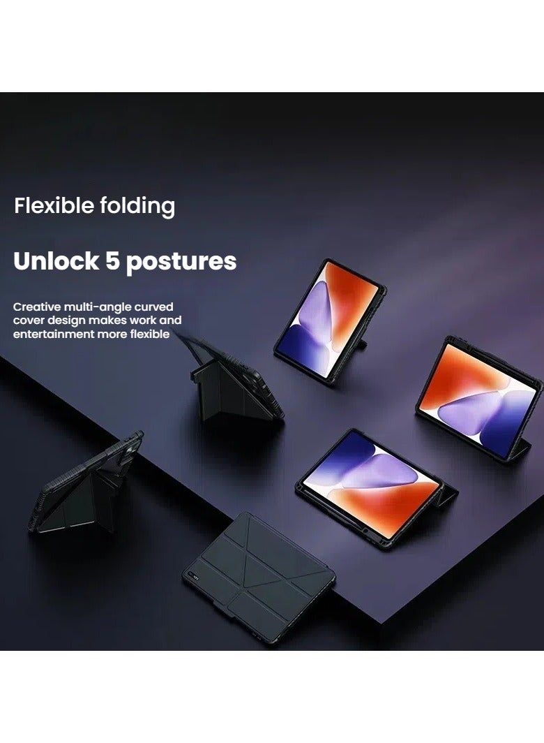 General Suitable for Xiaomi Pad 7 Pro Tablet Case, lens sliding cover welding armour models, with multi-angle folding function, protection and convenient experience at the same time  - Image 2